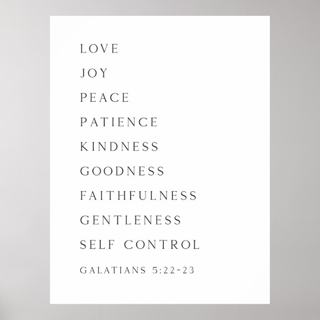 Früchte des Geistes Galatians 5:22-23 Poster (Vorne)