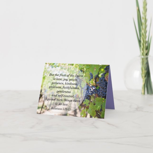 Früchte des Geistes Gruß Karte (Vorderseite)