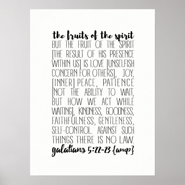 Früchte des Geistes Poster (Vorne)