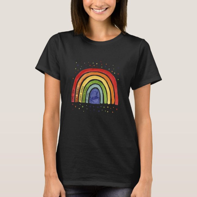 Früchte des Geistes Rainbow Homeschool Mama Homesc T-Shirt (Vorderseite)