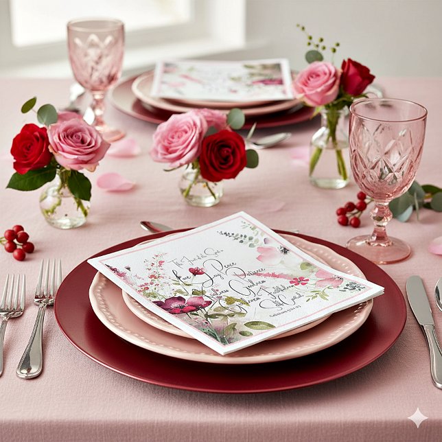 Früchte des Geistes, rosa Blüte Serviette (Von Creator hochgeladen)