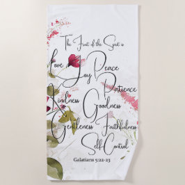 Früchte des Geistes, rosa Blüte Strandtuch