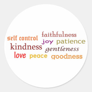 Früchte des Geistes Runder Aufkleber