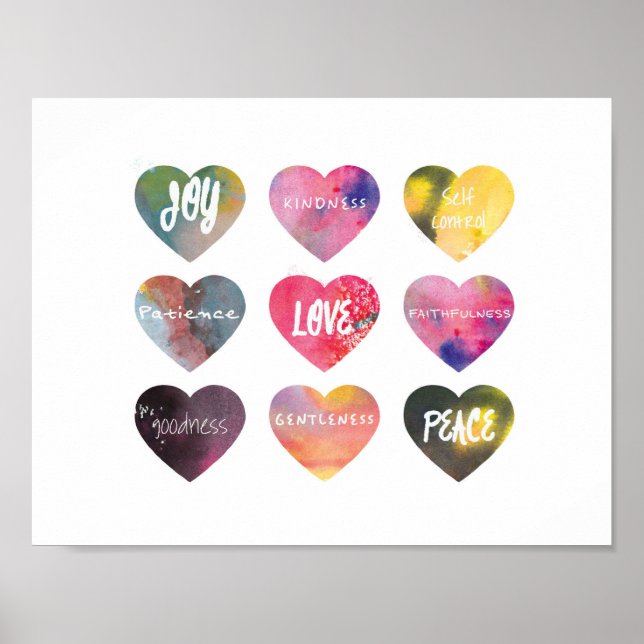 Früchte des Geistes Schrift Poster Wand Kunst (Vorne)