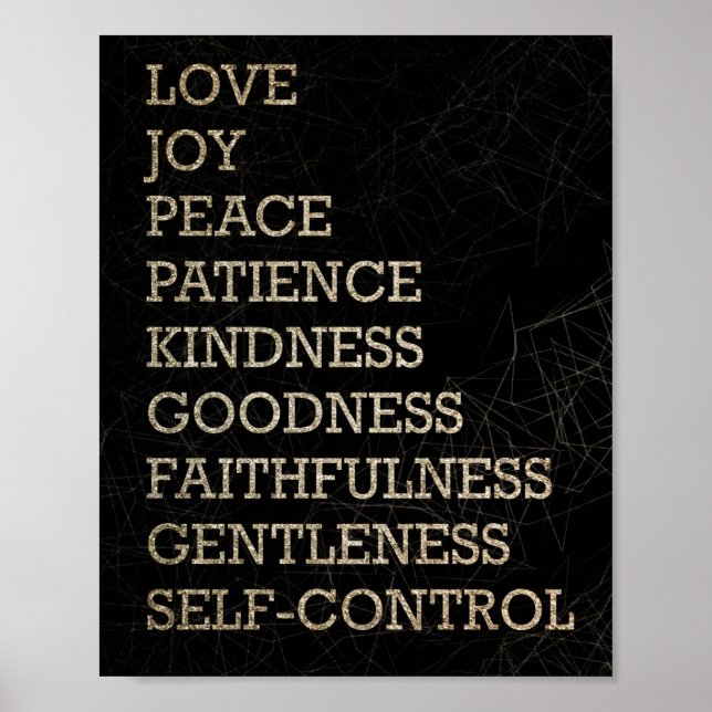 Früchte des Geistes - Tugenden - Glitzer Poster (Vorne)