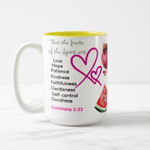 Früchte des Geistes Zweifarbige Tasse