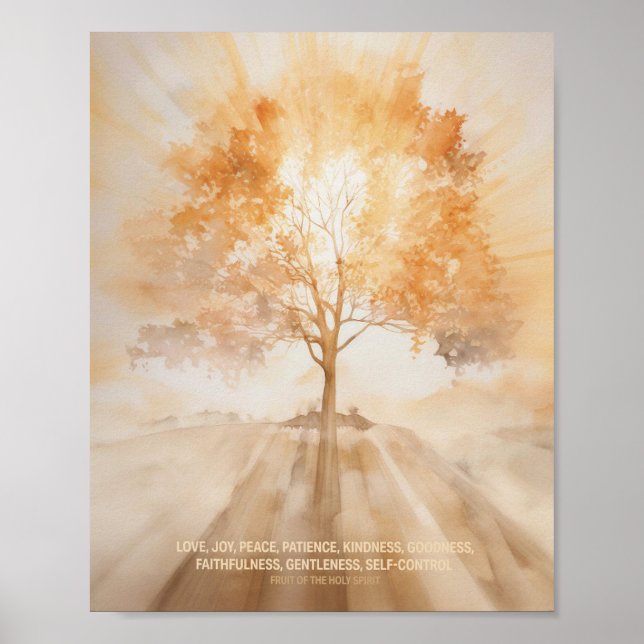 Früchte des Heiligen Geistes, Digitaldruck, Skizze Poster (Vorne)