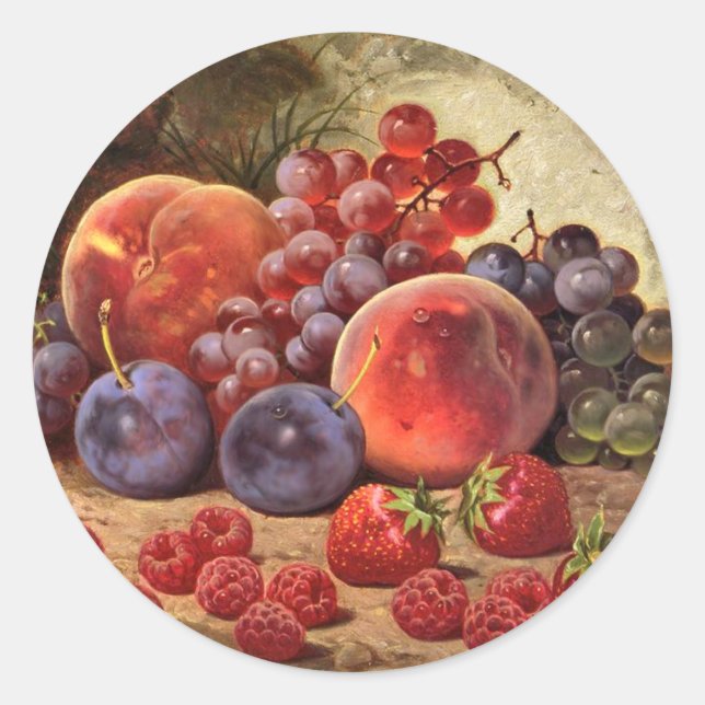 Früchte des Sommers Runder Aufkleber (Vorderseite)