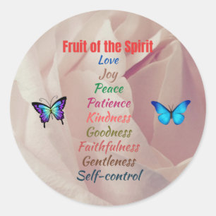 Früchte des Spirit Classic Round Sticker