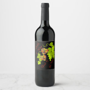 Früchte des Weinbaus Weinetikett