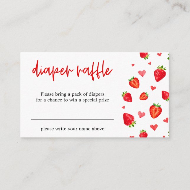 Früchte Erdbeere Frühlingsdusche Windelwanne Winde Begleitkarte (Vorderseite)