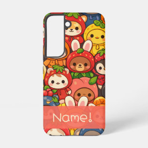 Früchte-Freunde-Parade Süße Tierindividualisieru Samsung Galaxy Hülle