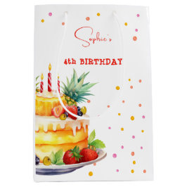 Früchte Geburtstagskuchen Geburtstag Mittlere Geschenktüte