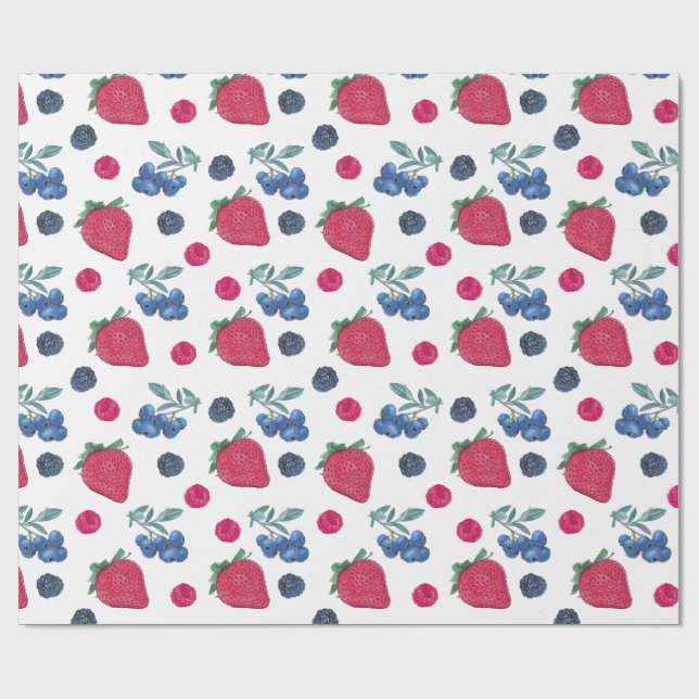 Früchte Geschenkpapier (Flach)