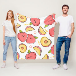 Früchte-Illustration Fleecedecke