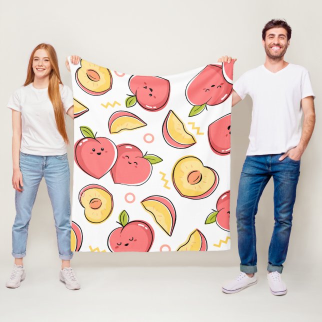 Früchte-Illustration Fleecedecke (Beispiel)
