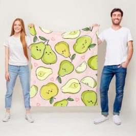 Früchte-Illustration Fleecedecke