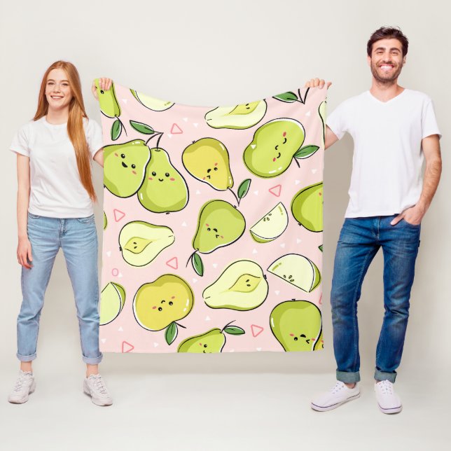 Früchte-Illustration Fleecedecke (Beispiel)