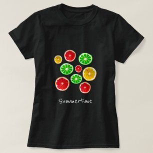Früchte im Sommer bunt fruchtig Muster T-Shirt