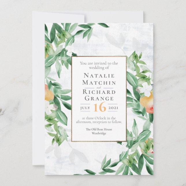 Früchte im Sommer Einladung (Vorderseite)