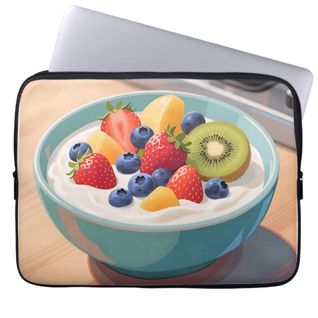 Früchte-Joghurt-Schale Laptopschutzhülle (Vorderseite)