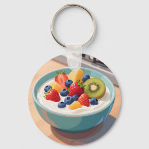 Früchte-Joghurt-Schale Schlüsselanhänger