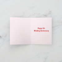 Früchte Jubiläum 4. Hochzeitskarte