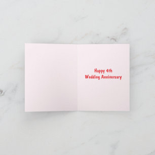 Früchte Jubiläum 4. Hochzeitskarte Karte