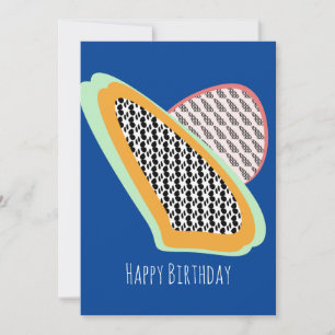 Früchte Papaya Dragonfruit Happy Birthday Card Feiertagskarte
