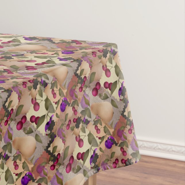 Früchte, Patchwork, Beeren, Birne, Kirsche, Pflaum Tischdecke (Beispiel)