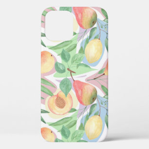 Früchte, Pfirsiche, Birnen, Zitronen, Aquarell Case-Mate iPhone Hülle