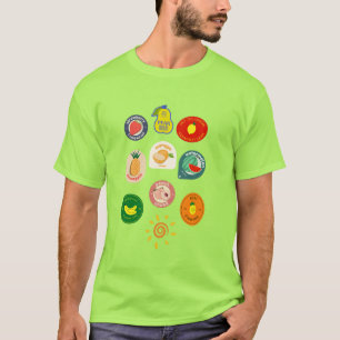 Früchte Stempel im Überfluss gesund T-Shirt