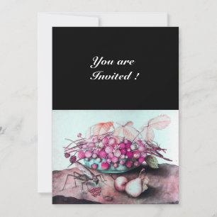 FRÜCHTE/STRAWBERRIEN UND ERBEN DER SAISON EINLADUNG