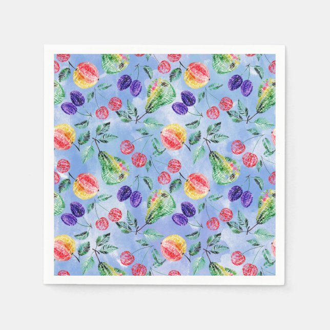 Früchte und Beeren. Serviette (Vorderseite)