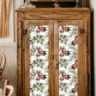 Früchte und Blätter im Herbst Seidenpapier