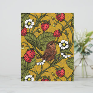 Früchte und Erdbeeren auf Mustrard