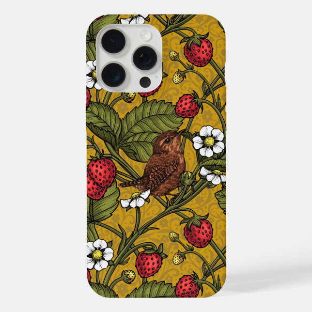Früchte und Erdbeeren auf Mustrard iPhone Hülle (Rückseite)