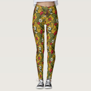 Früchte und Erdbeeren auf Mustrard Leggings