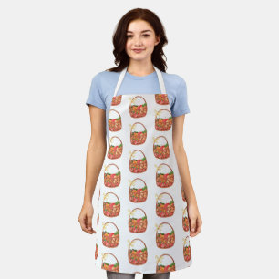 Früchte und Veggie-Körbe niedliche Schürze