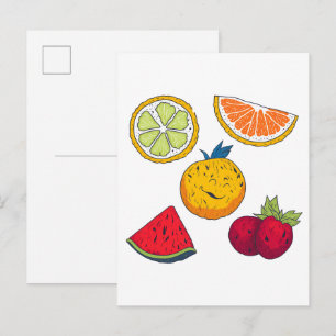 Früchte von Nico Postkarte
