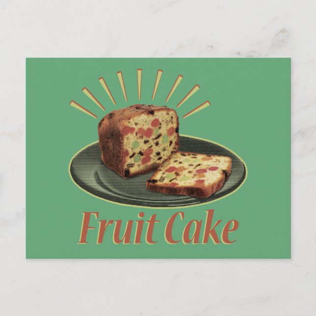 Früchtebrot Früchte Kuchen Postkarte (Vorderseite)