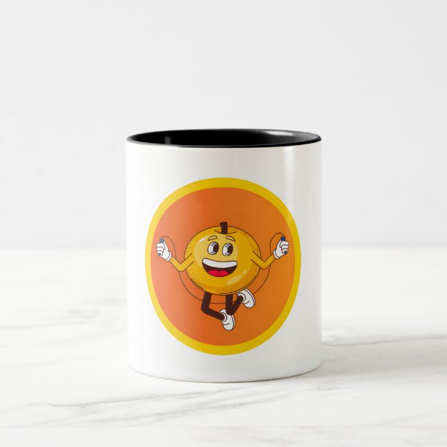 Früchtefreunde Zweifarbige Tasse (Mittel)