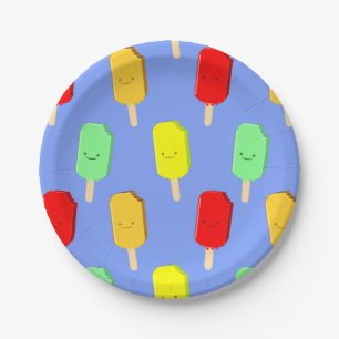 Fruchteis-Pop-Muster Pappteller