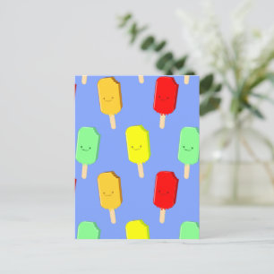Fruchteis-Pop-Muster Postkarte