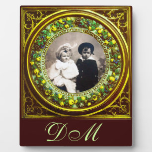 FRUCHTENINNENRENAISSANCE OBST MONOGRAMM FOTOPLATTE