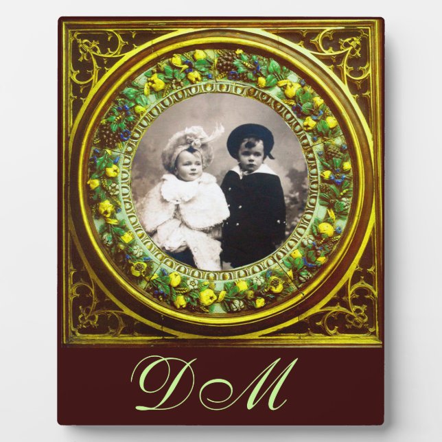 FRUCHTENINNENRENAISSANCE OBST MONOGRAMM FOTOPLATTE (Vorderseite)