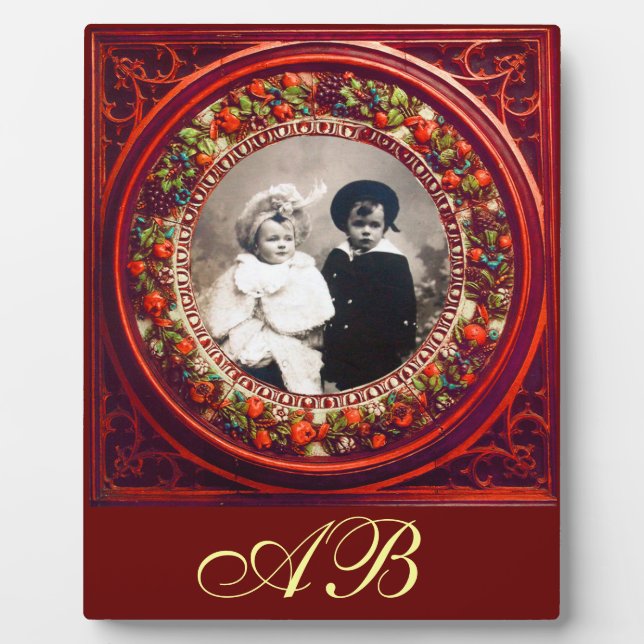 FRUCHTENINNENRENAISSANCE OBST MONOGRAMM FOTOPLATTE (Vorderseite)