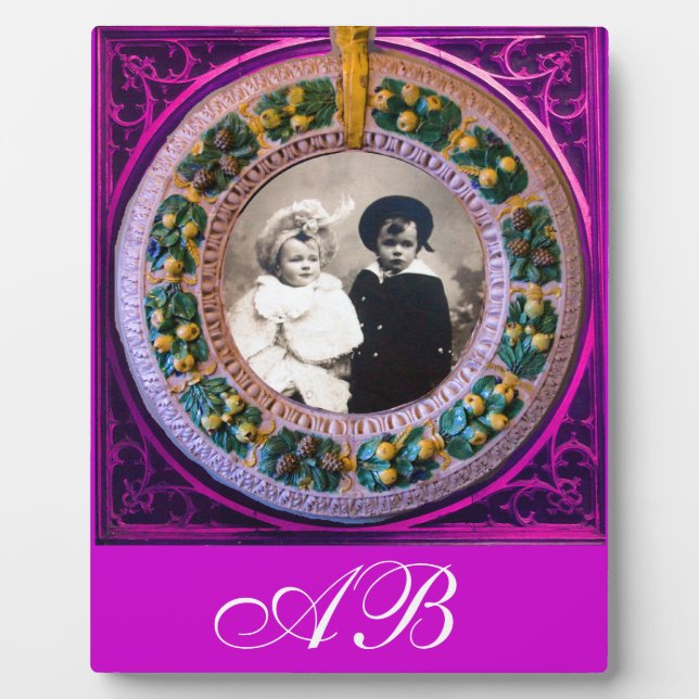 FRUCHTENINNENRENAISSANCE OBST MONOGRAMM FOTOPLATTE (Vorderseite)