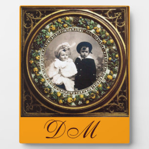 FRUCHTENINNENRENAISSANCE OBST MONOGRAMM FOTOPLATTE