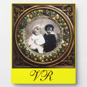 FRUCHTENINNENRENAISSANCE OBST MONOGRAMM FOTOPLATTE